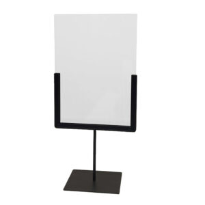 Portacartello A5 base metallo nero